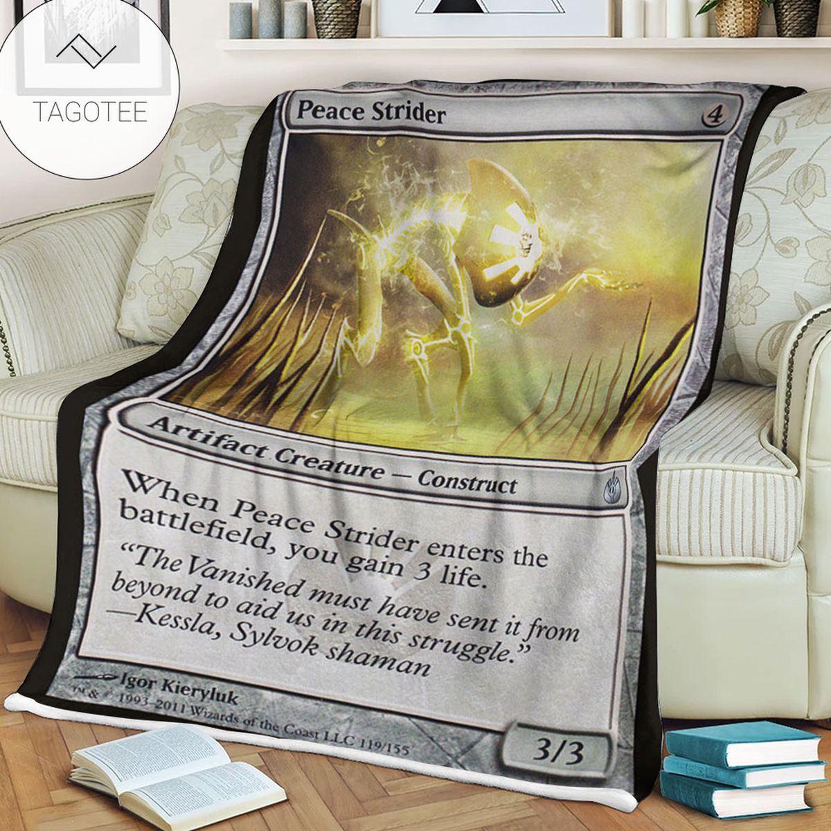 Game Mtg Magic The Gathering Mbs 119 Peace Strider Fleece Blanket Game Mtg Magic The Gathering Mbs 119 Peace Strider Fleece Blanket