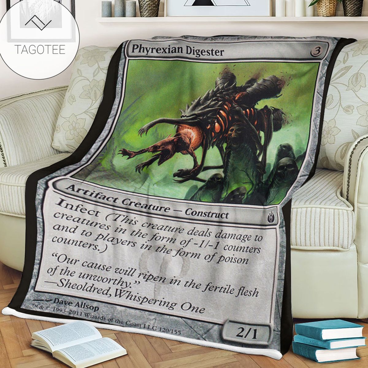 Game Mtg Magic The Gathering Mbs 120 Phyrexian Digester Fleece Blanket Game Mtg Magic The Gathering Mbs 120 Phyrexian Digester Fleece Blanket