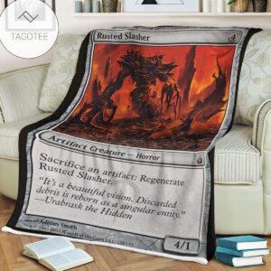 Game Mtg Magic The Gathering Mbs 128 Rusted Slasher Fleece Blanket