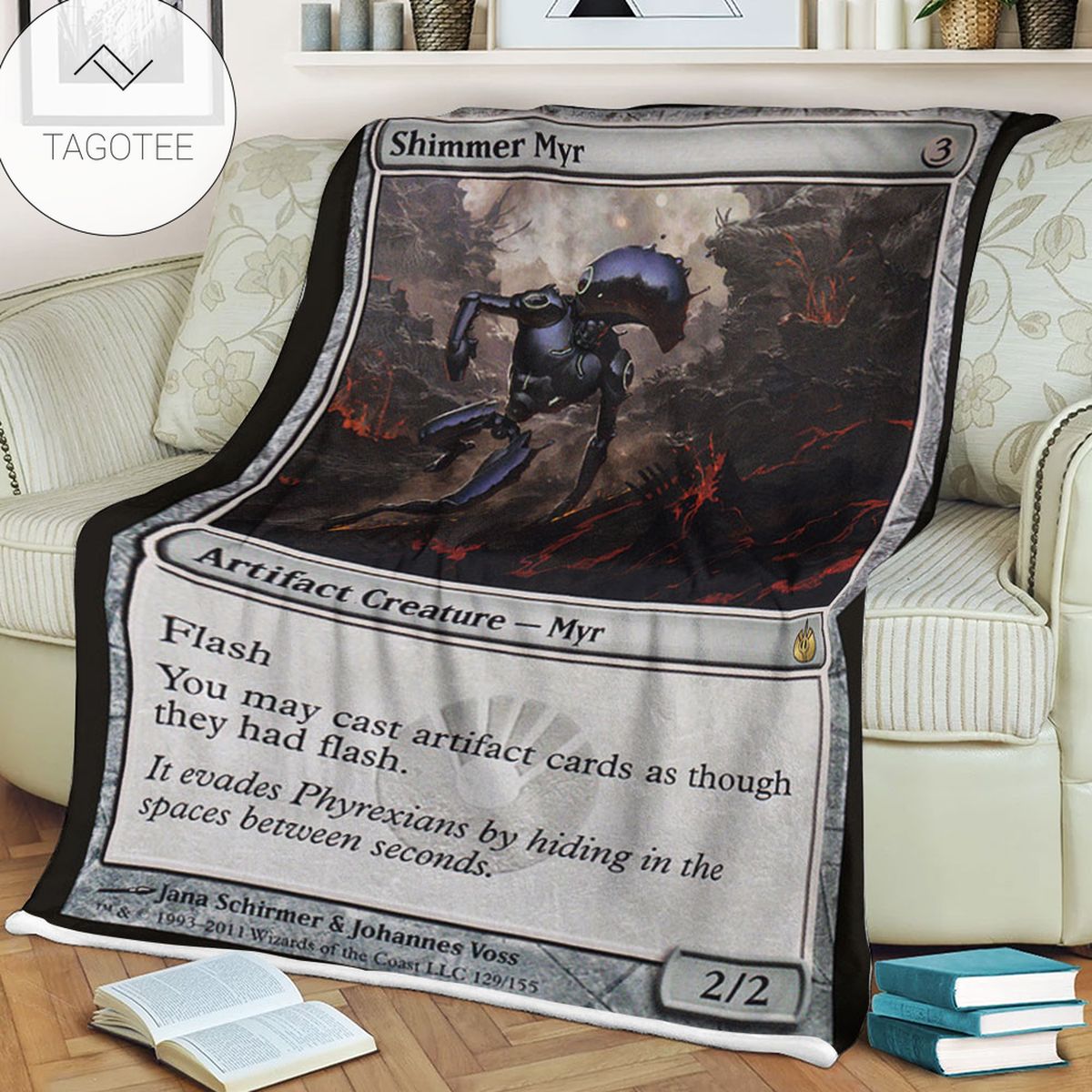 Game Mtg Magic The Gathering Mbs 129 Shimmer Myr Fleece Blankett Game Mtg Magic The Gathering Mbs 129 Shimmer Myr Fleece Blankett