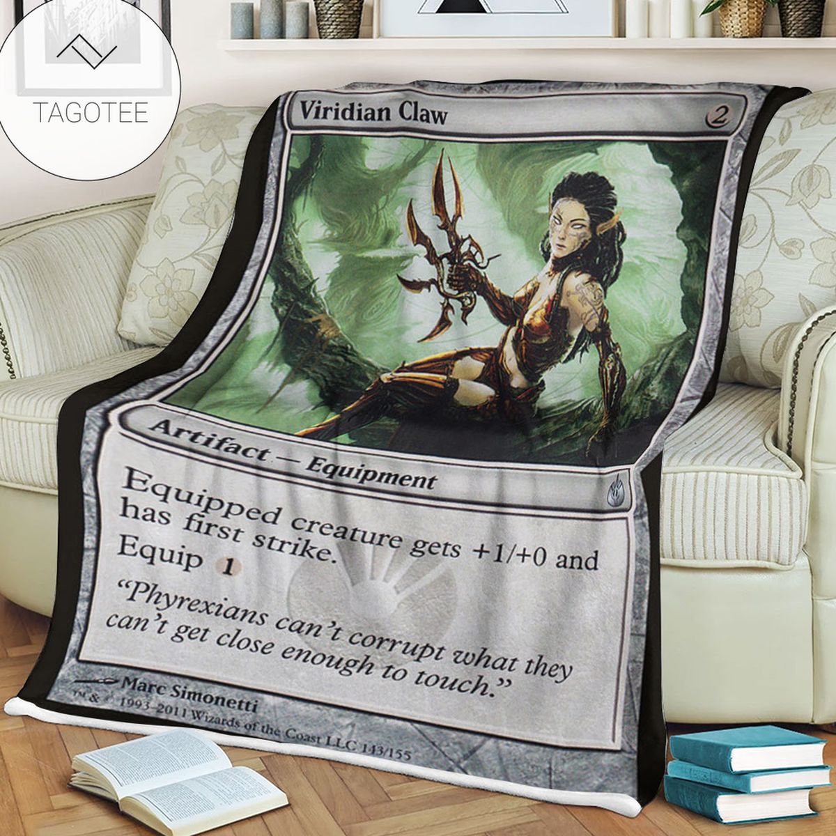 Game Mtg Magic The Gathering Mbs 143 Viridian Claw Fleece Blanket Game Mtg Magic The Gathering Mbs 143 Viridian Claw Fleece Blanket