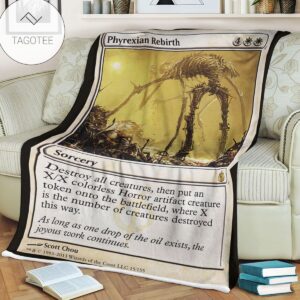 Game Mtg Magic The Gathering Mbs 15 Phyrexian Rebirth Fleece Blanket