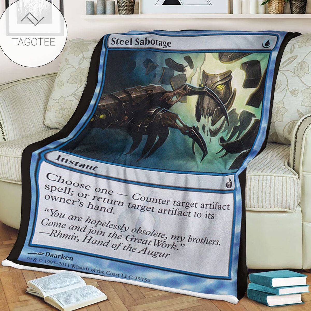 Game Mtg Magic The Gathering Mbs 33 Steel Sabotage Fleece Blanket Game Mtg Magic The Gathering Mbs 33 Steel Sabotage Fleece Blanket