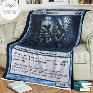 Game Mtg Magic The Gathering Mbs 36 Vedalken Anatomist Fleece Blanket