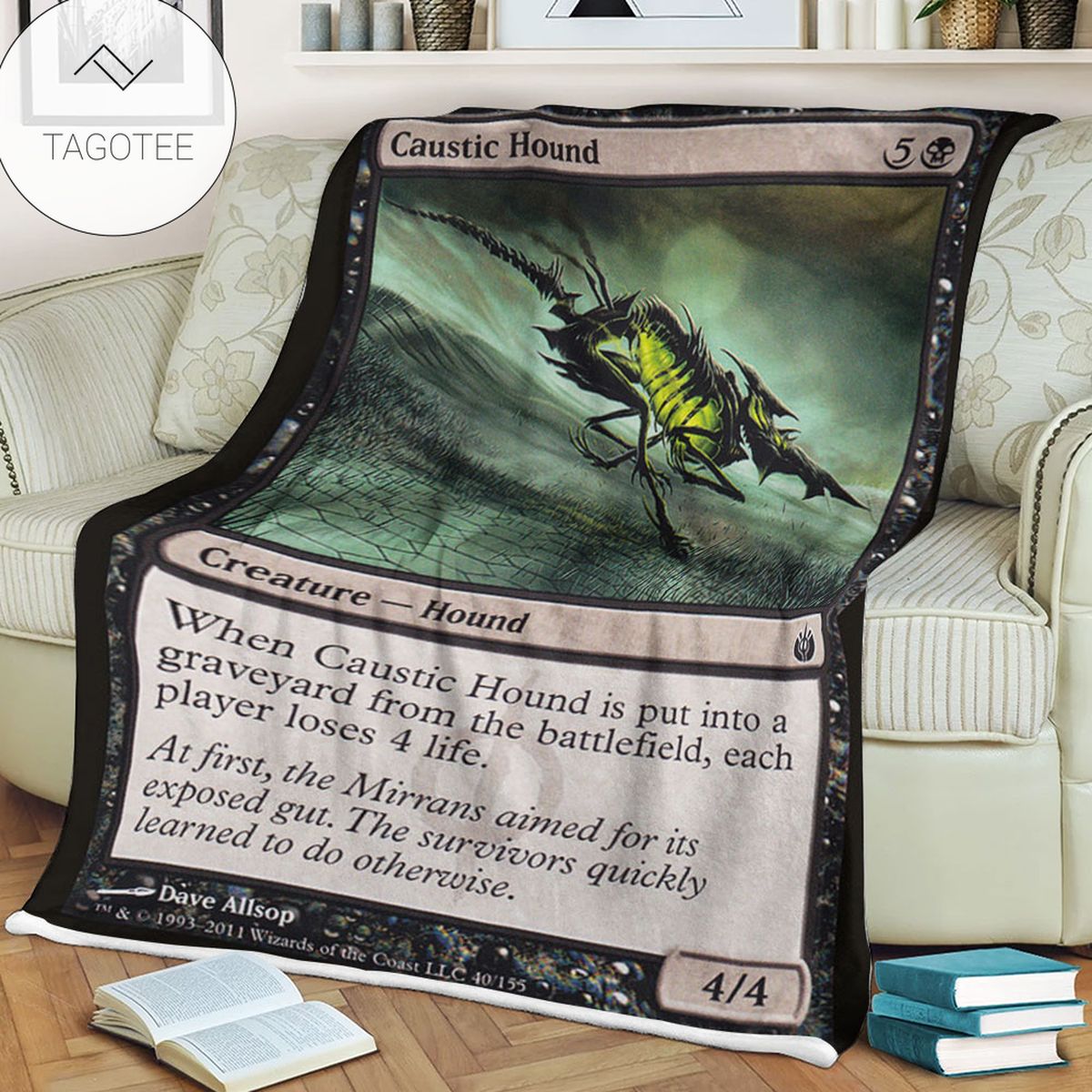 Game Mtg Magic The Gathering Mbs 40 Caustic Hound Fleece Blanket Game Mtg Magic The Gathering Mbs 40 Caustic Hound Fleece Blanket