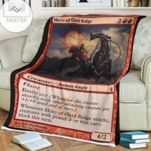 Game Mtg Magic The Gathering Mbs 66 Hero Of Oxid Ridge Fleece Blanket