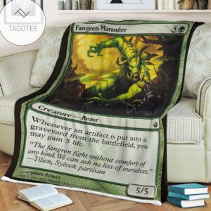Game Mtg Magic The Gathering Mbs 79 Fangren Marauder Fleece Blanket