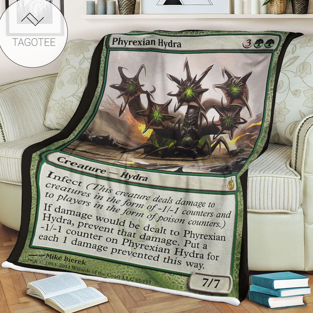 Game Mtg Magic The Gathering Mbs 85 Phyrexian Hydra Fleece Blanket Game Mtg Magic The Gathering Mbs 85 Phyrexian Hydra Fleece Blanket