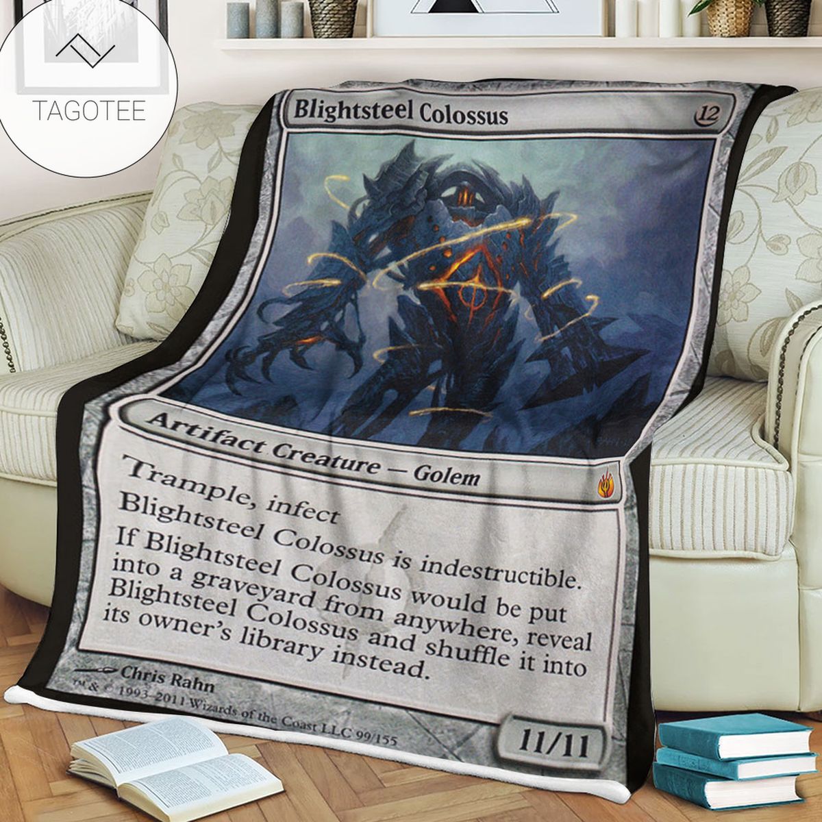 Game Mtg Magic The Gathering Mbs 99 Blightsteel Colossus Fleece Blanket Game Mtg Magic The Gathering Mbs 99 Blightsteel Colossus Fleece Blanket