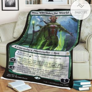 Game Mtg Magic The Gathering Nissa Who Shakes The World Blanket Tagotee