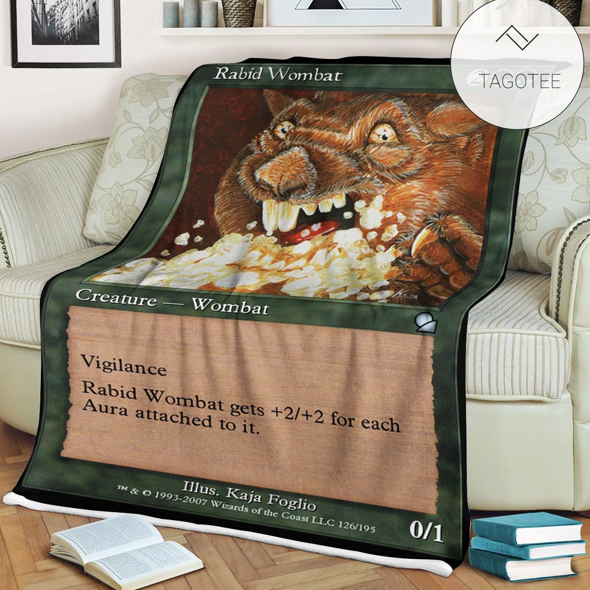 Game Mtg Magic The Gathering Rabid Wombat Blanket Game Mtg Magic The Gathering Rabid Wombat Blanket