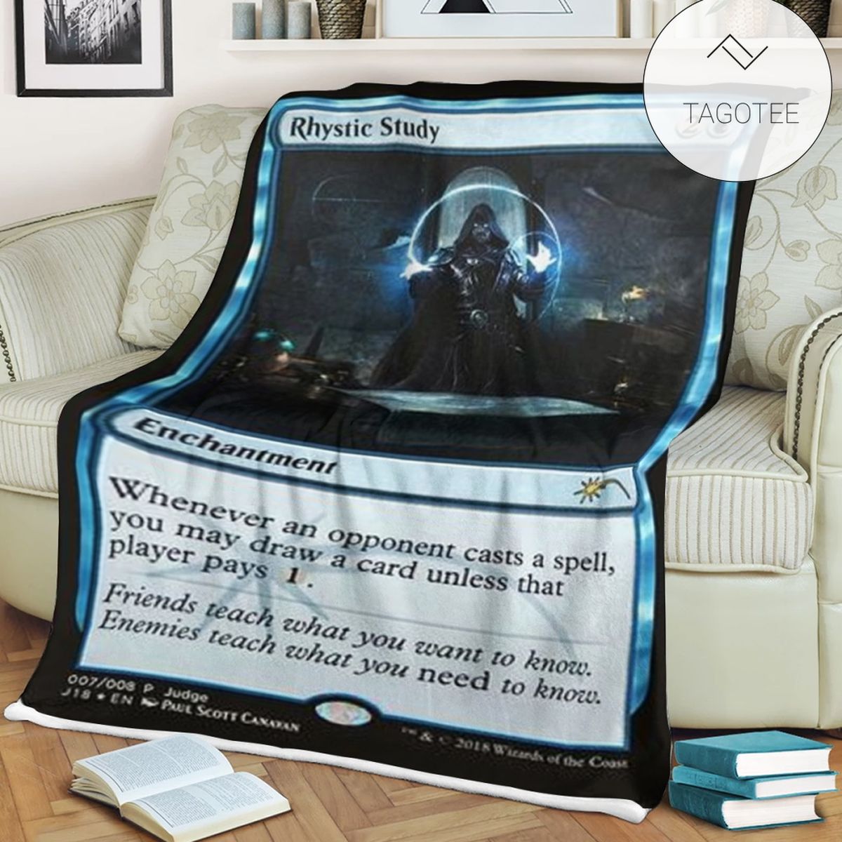 Game Mtg Magic The Gathering Rhystic Study Blanket Tagotee Game Mtg Magic The Gathering Rhystic Study Blanket Tagotee
