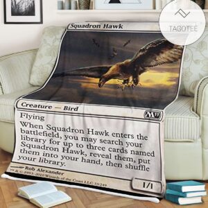 Game Mtg Magic The Gathering Squadron Hawk Blanket Tagotee