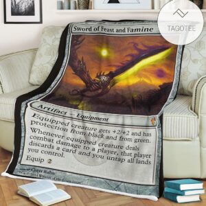 Game Mtg Magic The Gathering Sword Of Feast And Famine Soft Blanket