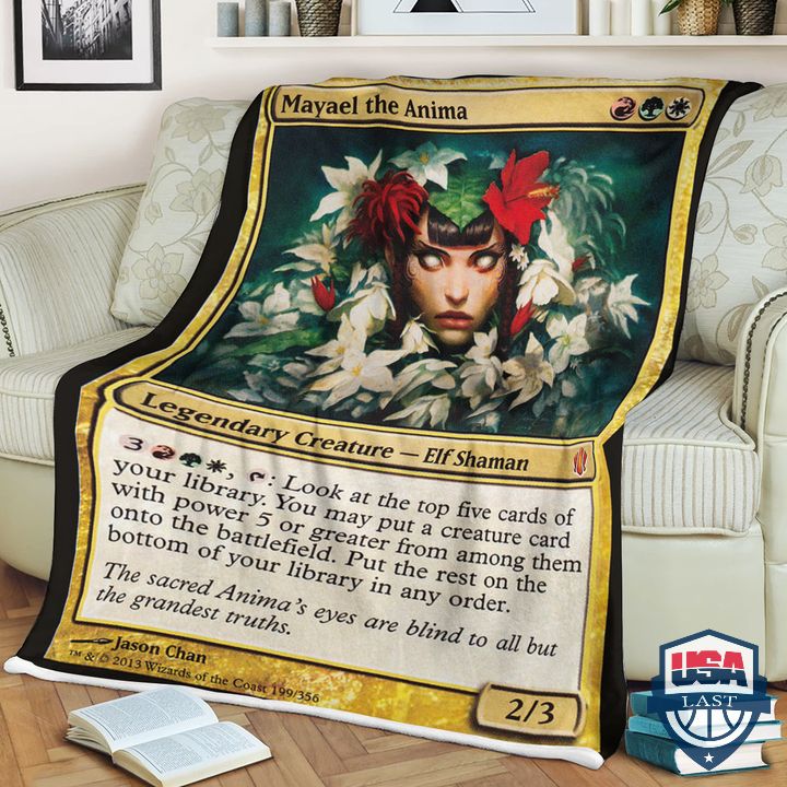 Game Mtg Mayael The Anima Fleece Blanket Game Mtg Mayael The Anima Fleece Blanket