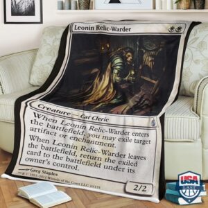 Game Mtg Mbs 10 Leonin Relic Warder Card Soft Blanket