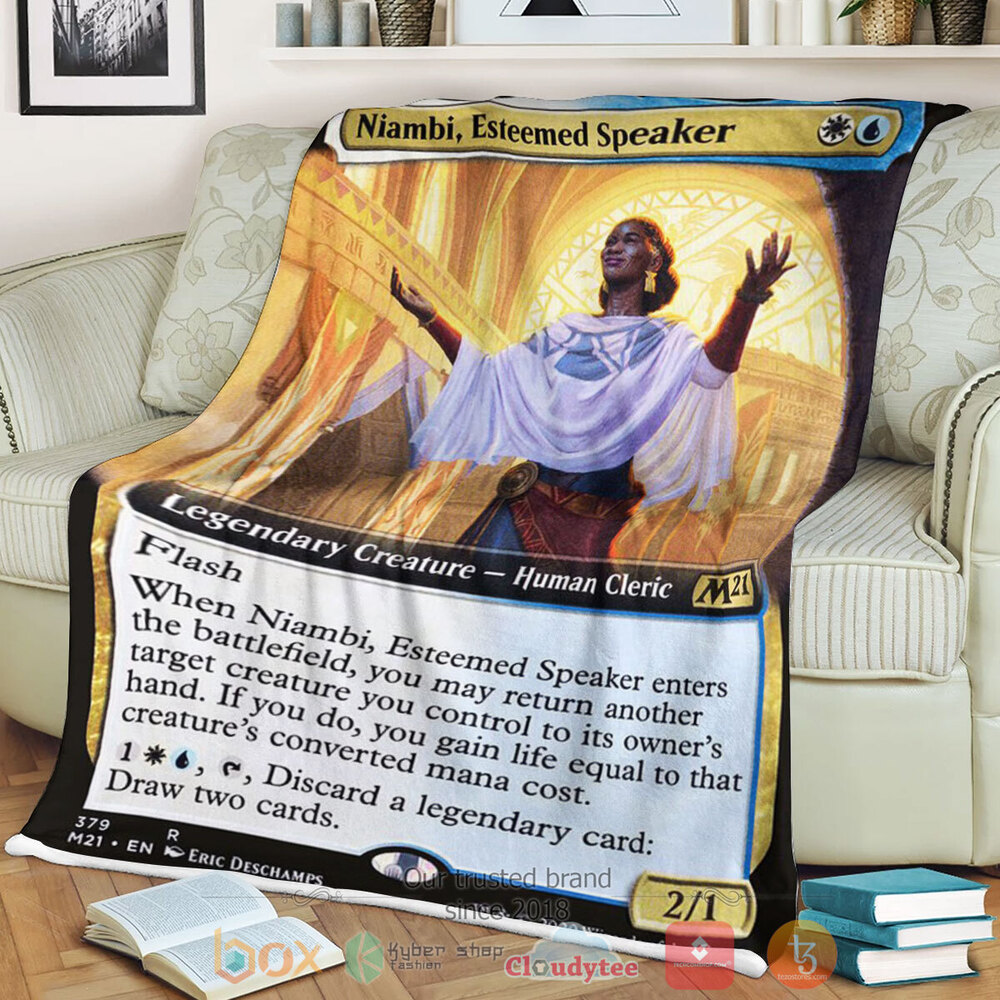 Game Mtg Niambi Esteemed Speaker Fleece Blanket Game Mtg Niambi Esteemed Speaker Fleece Blanket
