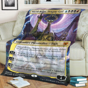Game Mtg Nicol Bolas Dragon God Custom Soft Blanket 2