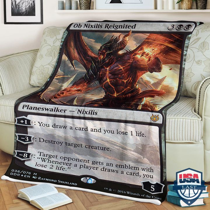 Game Mtg Ob Nixilis Reignited Fleece Blanket Game Mtg Ob Nixilis Reignited Fleece Blanket
