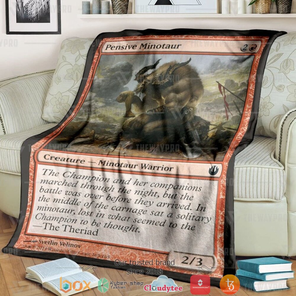 Game Mtg Pensive Minotaur Soft Blanket Game Mtg Pensive Minotaur Soft Blanket