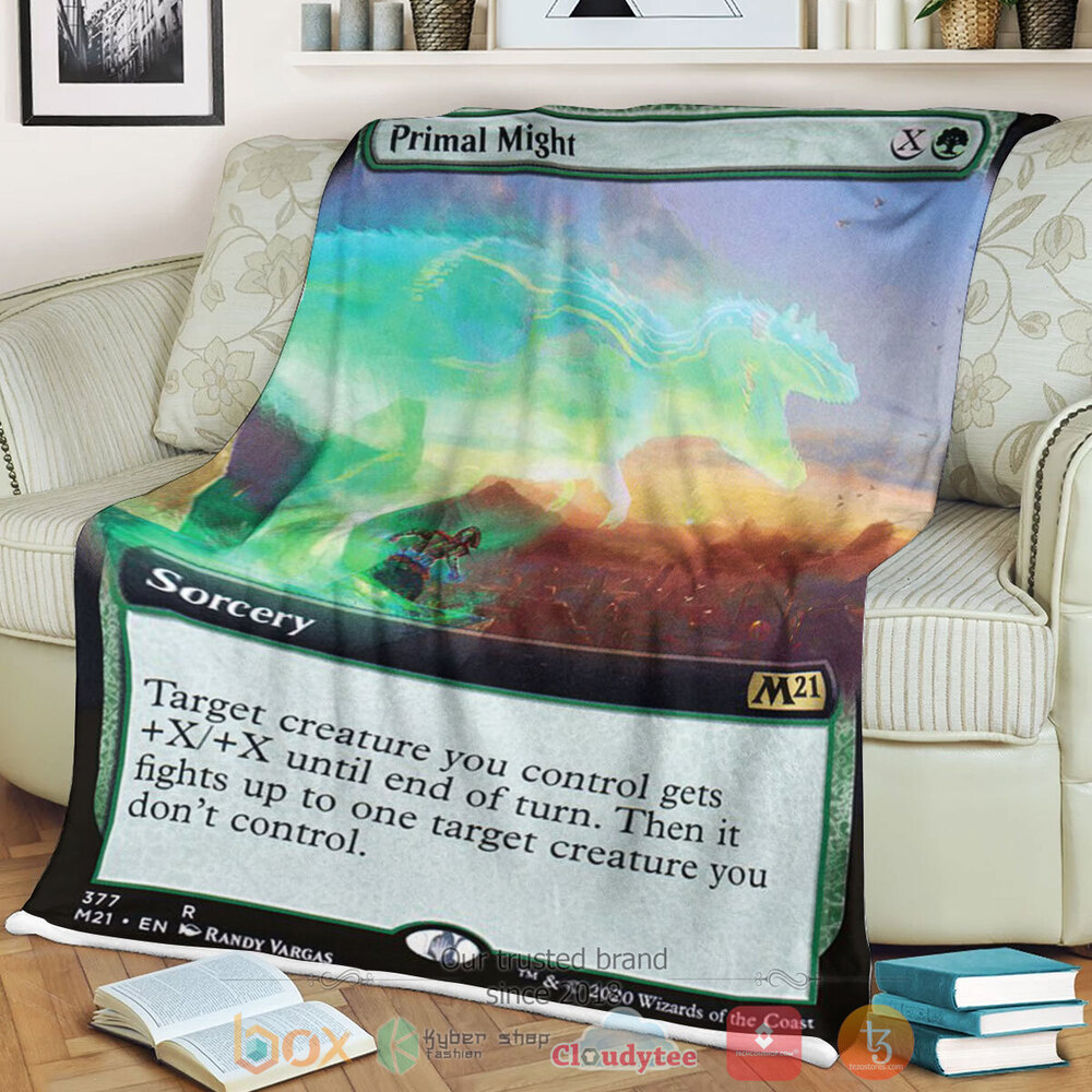 Game Mtg Primal Might Fleece Blanket Game Mtg Primal Might Fleece Blanket