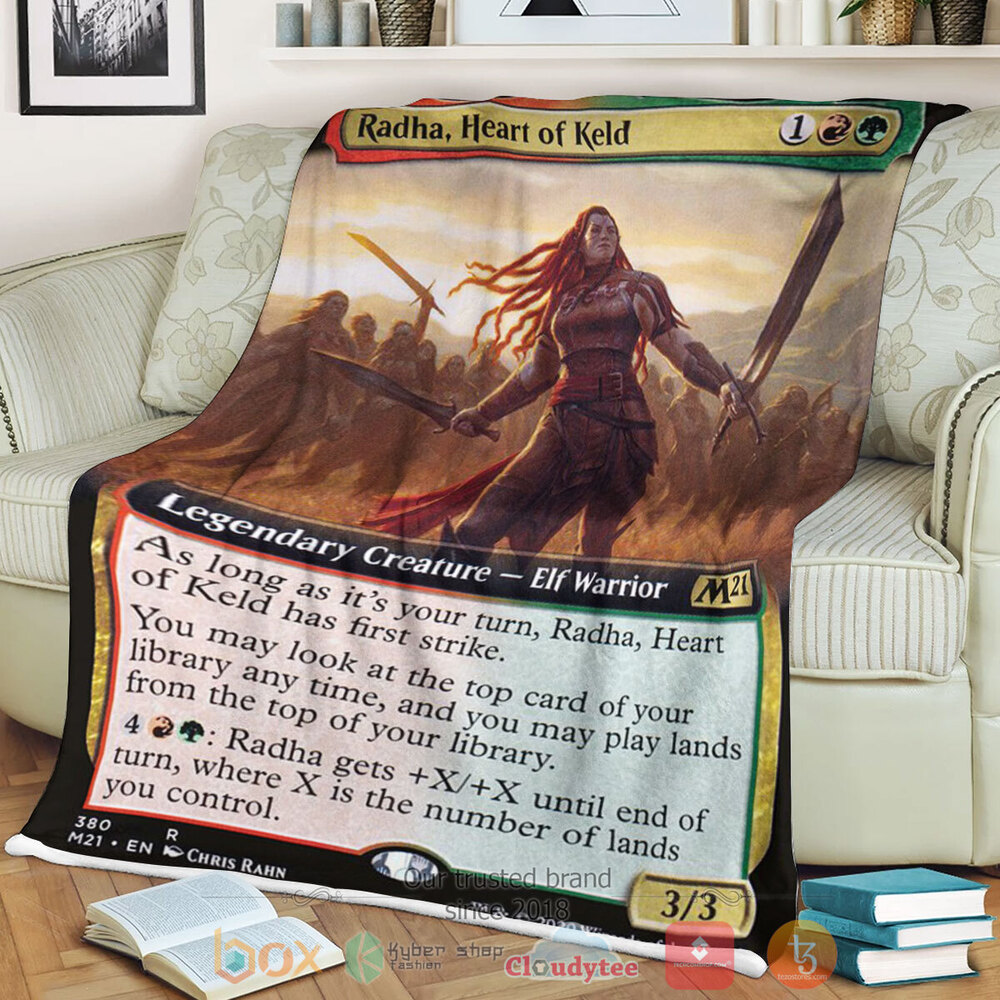Game Mtg Radha Heart Of Keld Fleece Blanket Game Mtg Radha Heart Of Keld Fleece Blanket