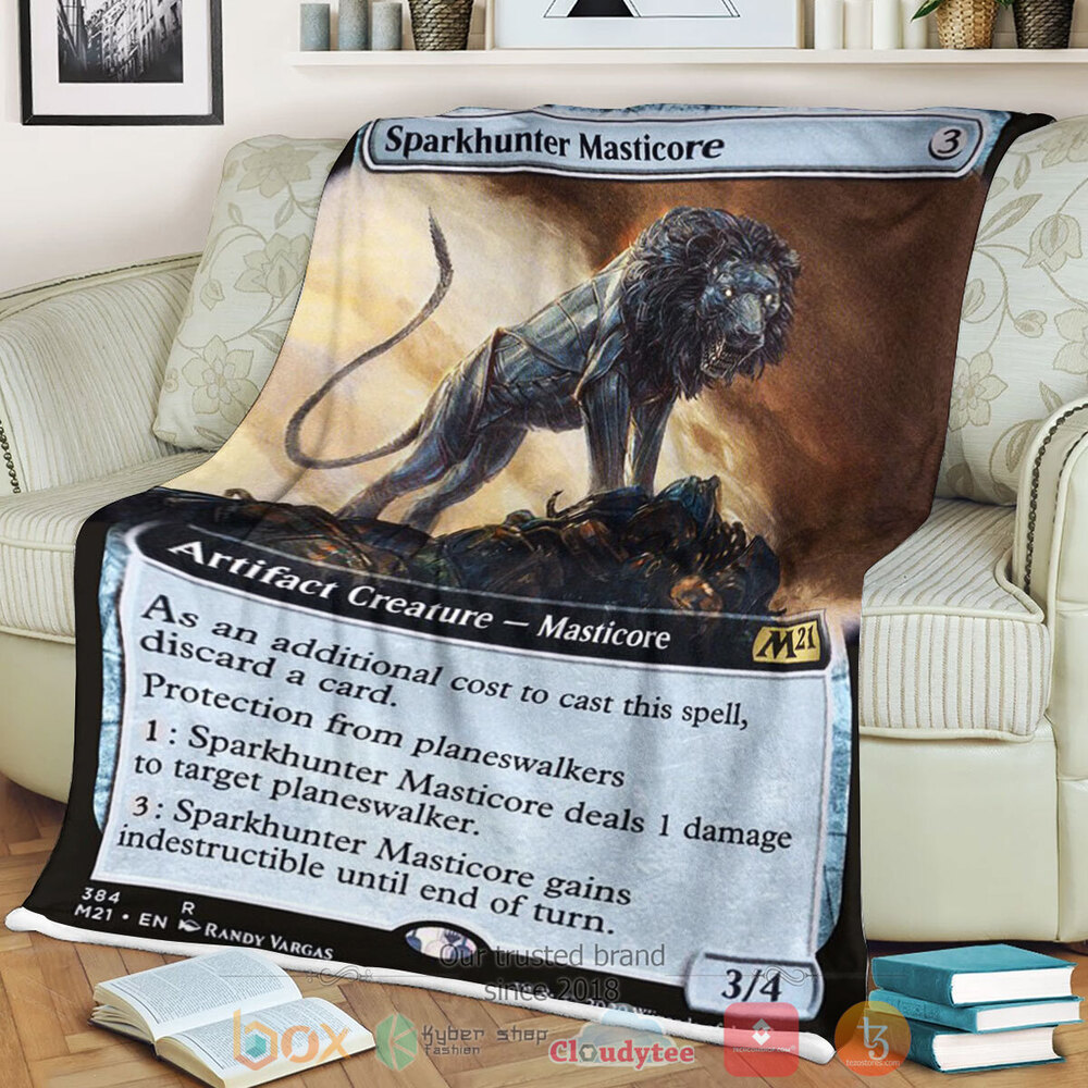 Game Mtg Sparkhunter Masticore Fleece Blanket Game Mtg Sparkhunter Masticore Fleece Blanket