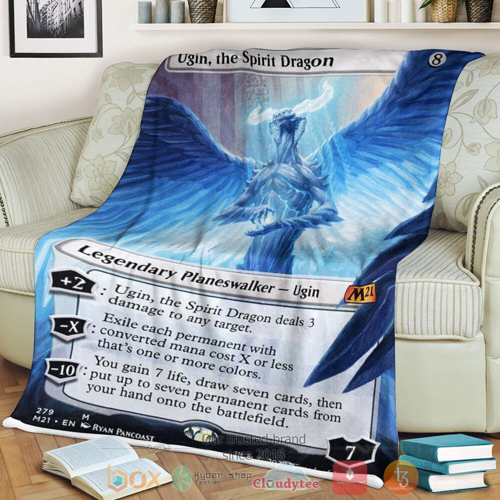 Game Mtg Ugin The Spirit Dragon Fleece Blanket Game Mtg Ugin The Spirit Dragon Fleece Blanket