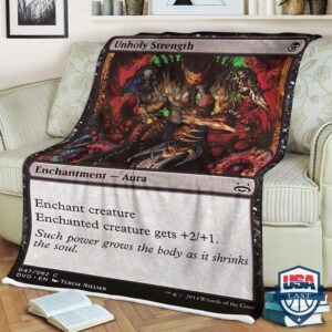 Game Mtg Unholy Strength Fleece Blanket