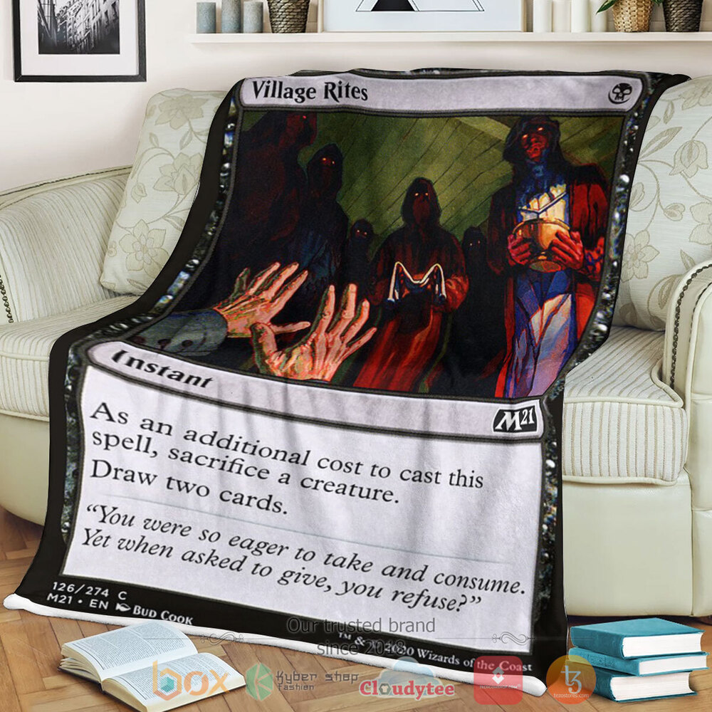 Game Mtg Village Rites Fleece Blanket Game Mtg Village Rites Fleece Blanket