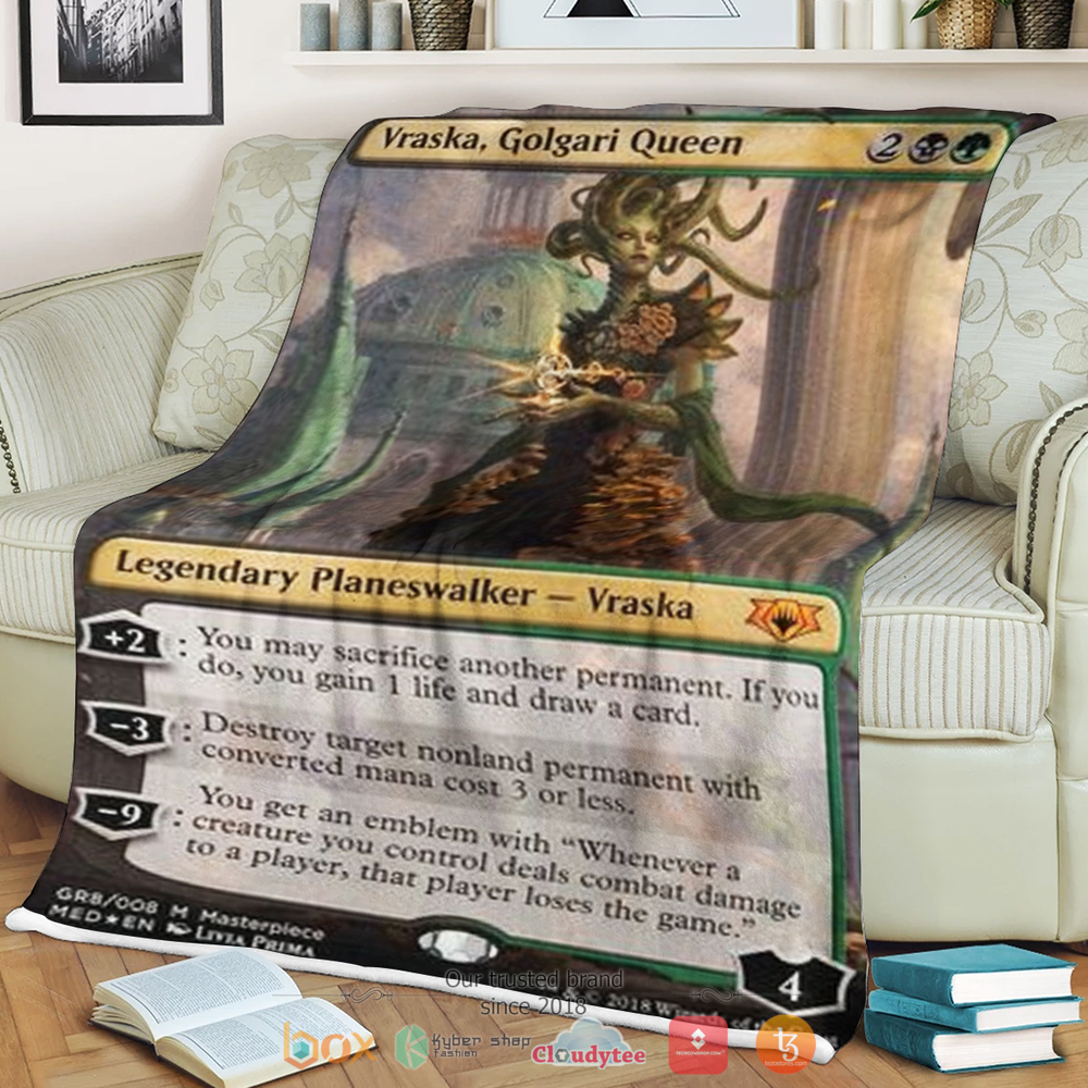 Game Mtg Vraska Golgari Queen Blanket Game Mtg Vraska Golgari Queen Blanket