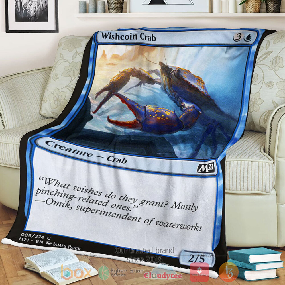 Game Mtg Wishcoin Crab Fleece Blanket Game Mtg Wishcoin Crab Fleece Blanket