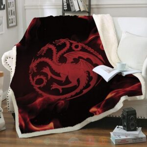 Game Of Thrones House Targaryen Custom Throw Blanket