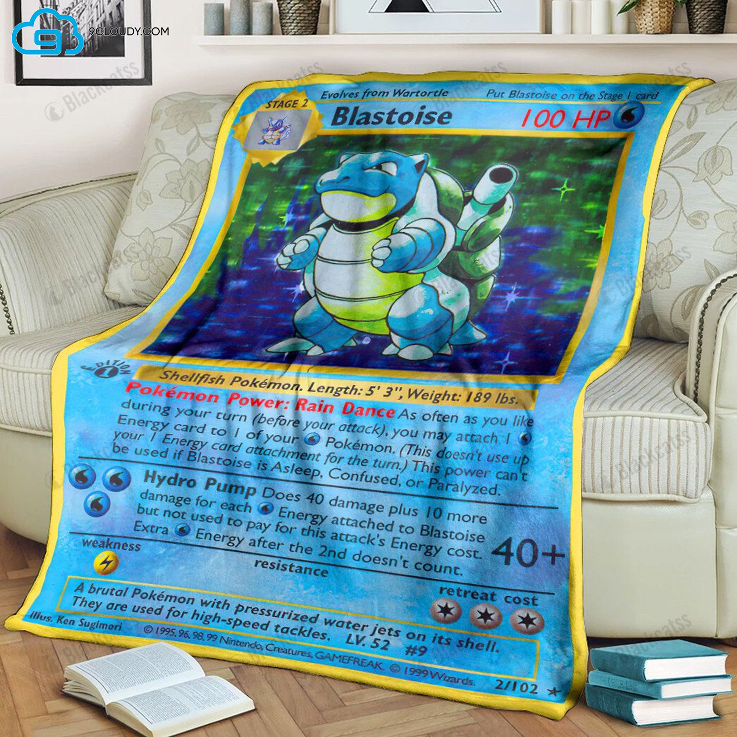 Game Pokemon Blastoise Full Printing Soft Blanket Game Pokemon Blastoise Full Printing Soft Blanket