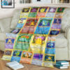 Game Pokemon Cards Full Print Soft Blanket