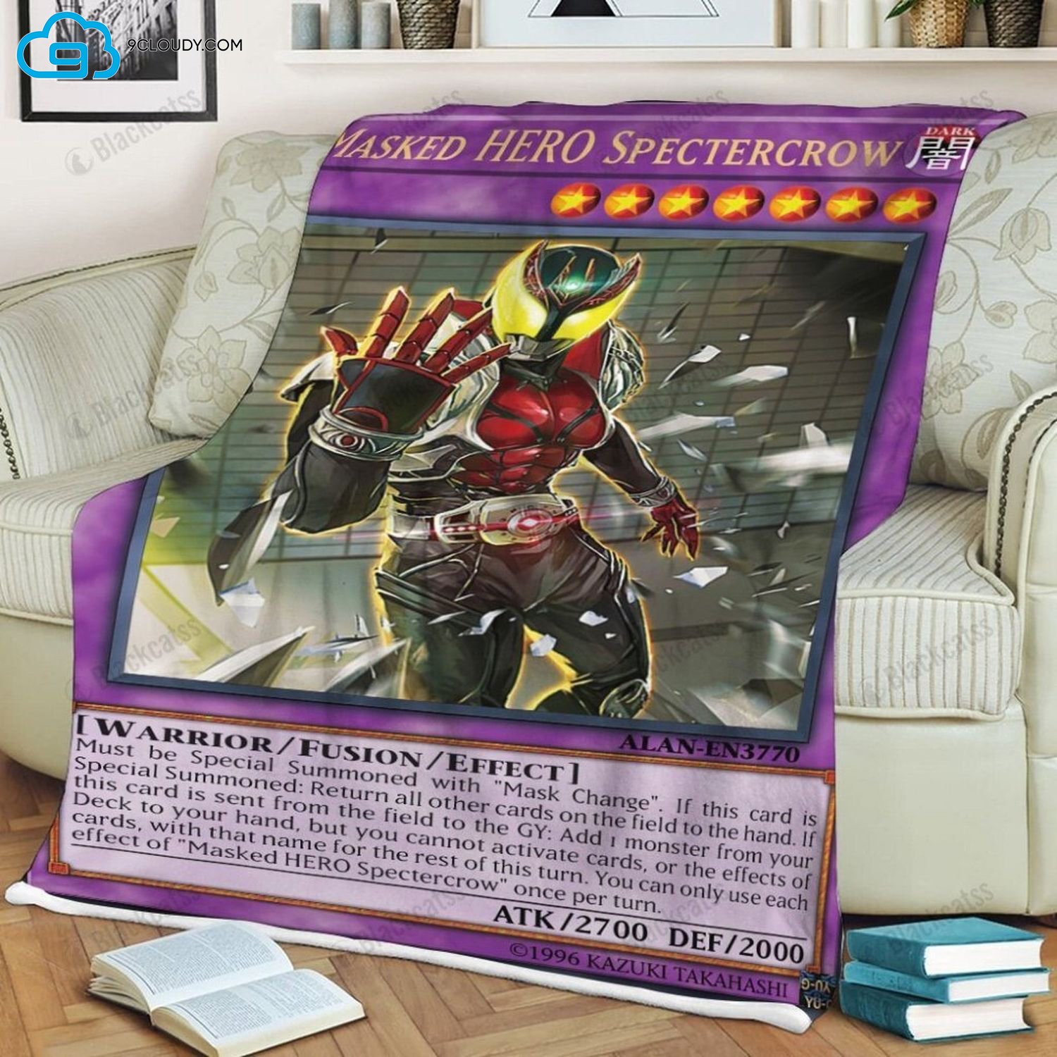 Game Yu Gi Oh Masked Hero Specter Crow Soft Blanket Game Yu Gi Oh Masked Hero Specter Crow Soft Blanket