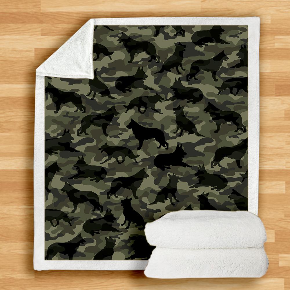 German Shepherd Camo Blanket German Shepherd Camo Blanket