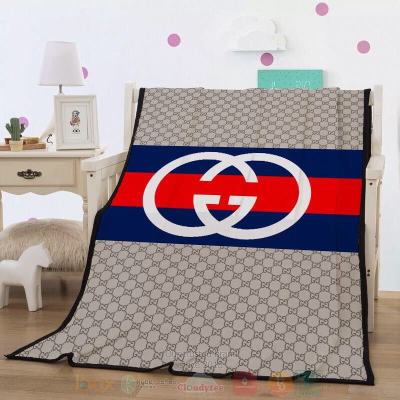 Gucci Brand Khaki Pattern Blanket Gucci Brand Khaki Pattern Blanket