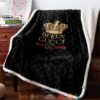 Gucci Queen Black Fleece Blanket