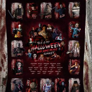 Horror Killer Characters This Is My Halloween Watching Movie Fleece Blanket