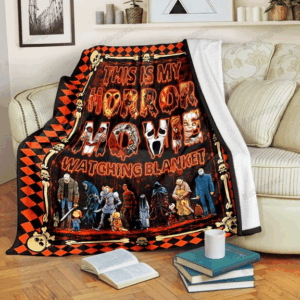 Horror Movie Watching Fleece Blanket 4