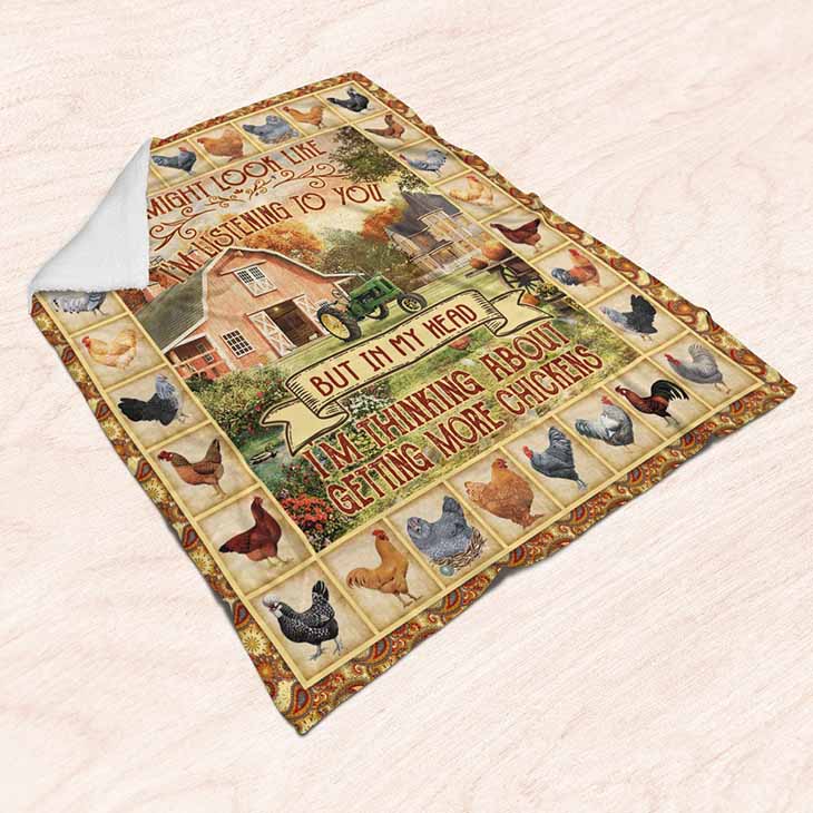 I Might Look Like Im Listening To You But In My Head Im Thinking About Getting More Chickens Quilt Blanket 2 I Might Look Like Im Listening To You But In My Head Im Thinking About Getting More Chickens Quilt Blanket 2