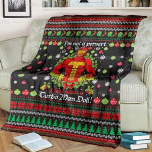 Im Not A Pervert I Just Want A Turbo Man Doll Christmas Blanket