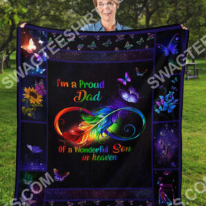 Im A Proud Dad Of A Wonderful Son In Heaven Blanket