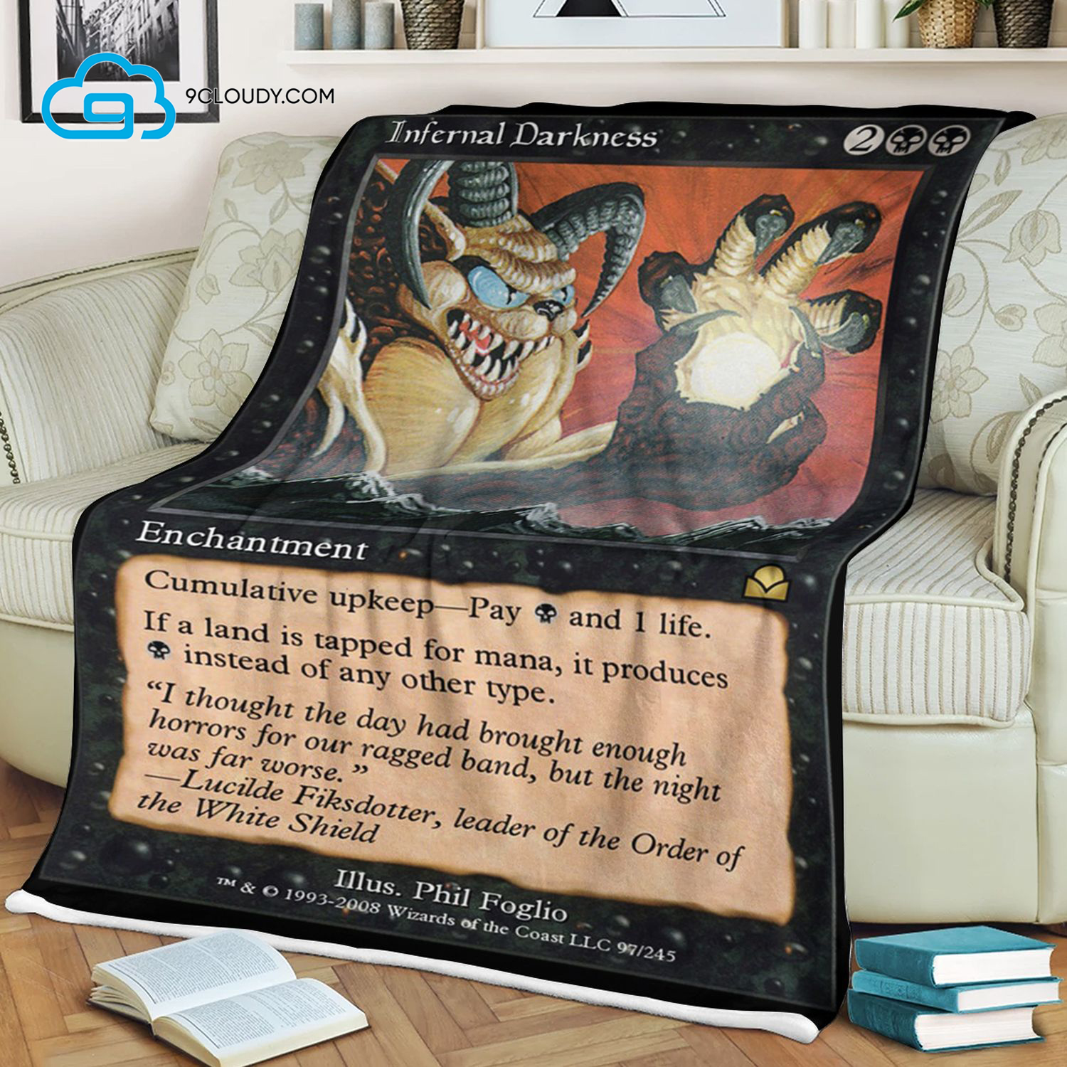 Infernal Darkness Game Magic The Gathering Blanket Infernal Darkness Game Magic The Gathering Blanket