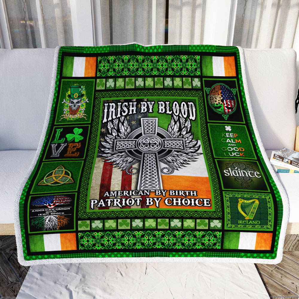 Irish By Blood American By Birth Patriot By Choice All Over Printed Blanket Irish By Blood American By Birth Patriot By Choice All Over Printed Blanket