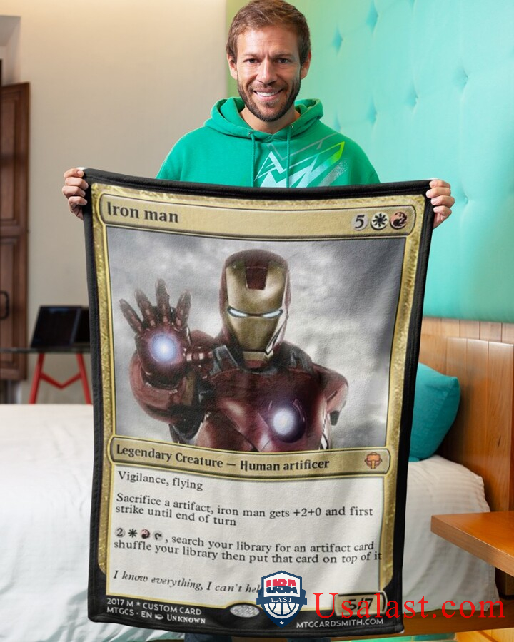 Iron Man Human Artificer Fleece Blanket Iron Man Human Artificer Fleece Blanket