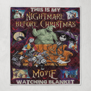 Jack Skellington Sally Oogie Boogie This Is My Nightmare Before Christmas Movie Watching Blanket Quilt 2