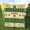 Jameson Irish Whiskey Grinch Christmas Blanket Quilt