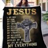 Jesus Is My God My King My Lord My Everything Fleece Blanket